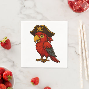 Serviette En Papier Perroquet de pirates