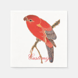 Serviette En Papier Perroquet rouge tropical Thunder_Cove
