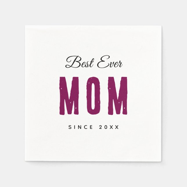 Serviette En Papier Personalized Massage Napkins – Best Mom Eve (Devant)
