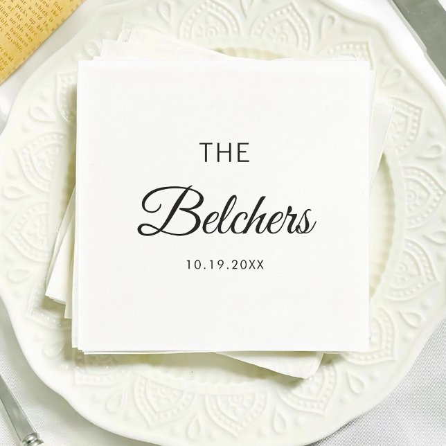 Serviette En Papier Personalized Wedding Custom Wedding Favors (Créateur téléchargé)