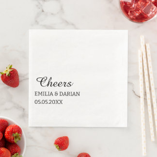 Serviette En Papier Personalized Wedding Reception Cocktail Rehearsal 