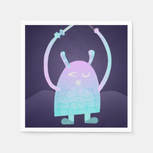 Serviette En Papier Personnage de monstre pour enfants adorable