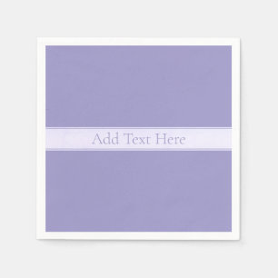 Serviette En Papier Personnalisable Elegant Pale Purple