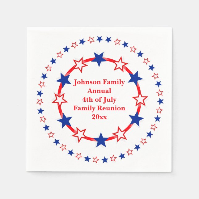 Serviette En Papier Personnalisable Parti patriotique Essentials (Devant)