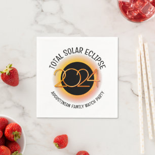 Serviette En Papier Personnalisé 2024 TOTAL SOLAR ECLIPSE Papier