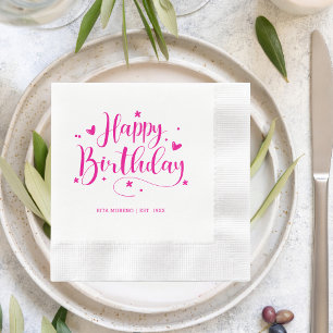 Serviette En Papier Personnalisé 20ème 30ème 40ème 50ème 60ème 70 Anni