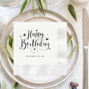 Serviette En Papier Personnalisé 20ème 30ème 40ème 50ème 60ème 70 Anni