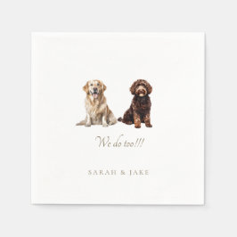Serviette En Papier Personnalisé 2 Animaux Mariages