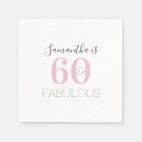 Personnalisé 60 et fabuleux Anniversaire rose mode