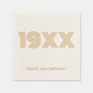 Serviette En Papier Personnalisé Année or Anniversaire serviettes pers