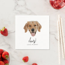 Personnalisé Chien Mariage Cocktail Napkins  Chefs