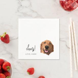 Serviette En Papier Personnalisé Chien Mariage Cocktail Napkins Chefs