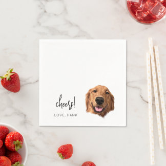 Serviette En Papier Personnalisé Chien Mariage Cocktail Napkins Chefs