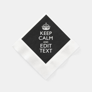 Serviette En Papier Personnalisé Conserver le calme et modifier le tex