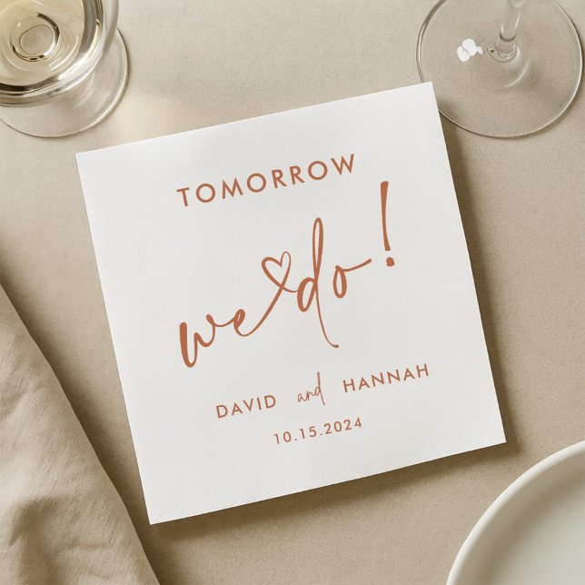 Serviette En Papier Personnalisé Demain Nous Répétons Dîner Café (Créateur téléchargé)