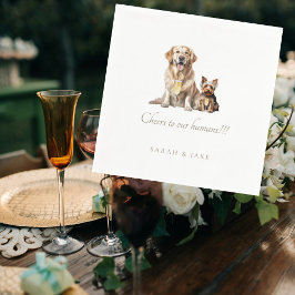 Serviette En Papier Personnalisé Mariage pour animaux de compagnie à n