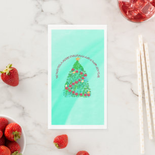 SERVIETTE EN PAPIER PERSONNALISÉ NOUS VOUS SOUHAITONS UN JOLI NOËL