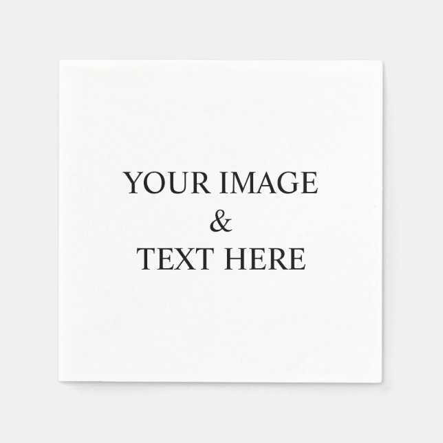Serviette En Papier Personnalisé Personnalisé Votre Propre Photo & Tex (Devant)