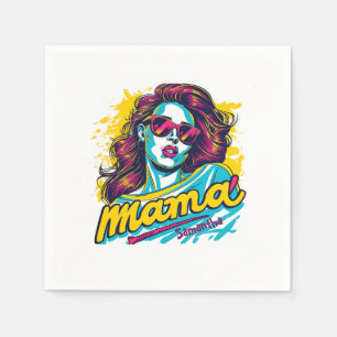 Serviette En Papier Personnalisé Retro Mama Pop Art (12)
