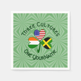 Serviette En Papier Personnalisé Shamrock irlandais irlandais