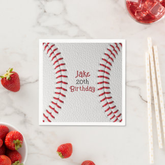 Serviette en papier personnalisée pour le baseball