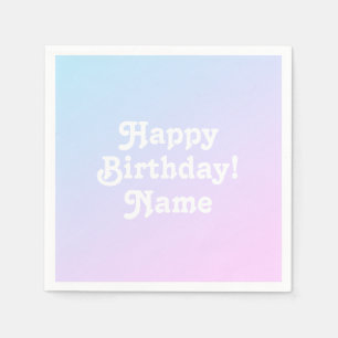 Serviette En Papier Personnaliser avec nom et photo Anniversaire