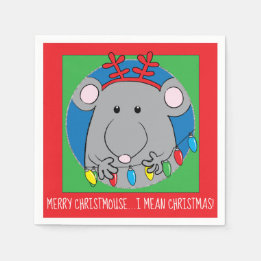 Serviette En Papier Personnaliser Cocktail de Noël Napkins Christsouri