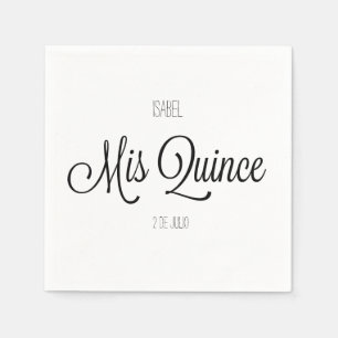 Serviette En Papier Personnaliser de la fête de Mis Quince Napkin