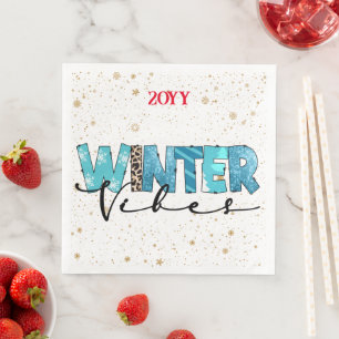 Serviette En Papier Personnaliser des vibrations d'hiver
