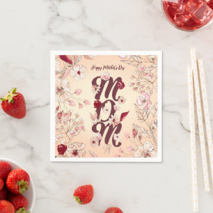 Serviette En Papier Personnaliser Happy Mother's Day Maman