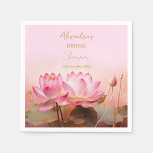 Serviette En Papier Personnaliser la Fête de Mariage Rose Lotus