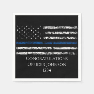 Serviette En Papier Personnaliser le cadeau de policier