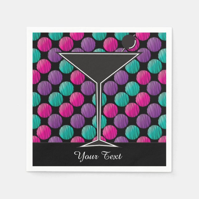 Serviette En Papier Personnaliser le plaisir du cocktail (Devant)