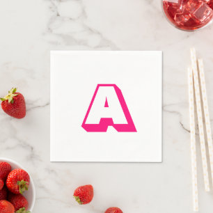 Serviette En Papier Personnaliser, personnaliser alphabet premier mono