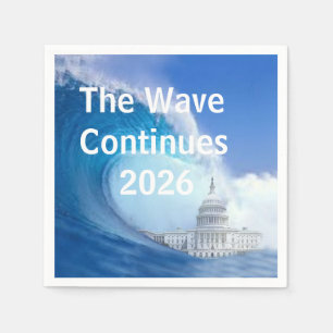 Serviette En Papier Personnalisez la vague bleue des élections 2026