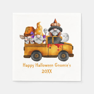 Serviette En Papier Personnalisez les nains d'Halloween Camion Orange