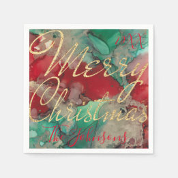 Serviette En Papier Personnalisez les Teintes de Noël