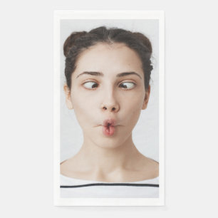 Serviette En Papier Personnalisez Votre Photo Selfie Visage Drôle