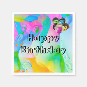 Serviette En Papier Personnes fête d'anniversaire Ballons