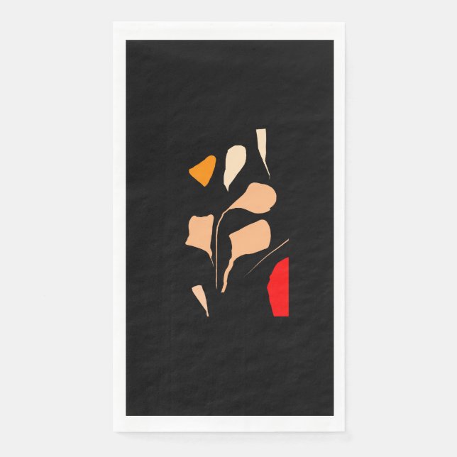 Serviette En Papier Pétales d'ombre chauds (Devant)