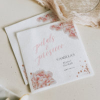Pétales et Prosecco Rose Pâle Floral Étincelant
