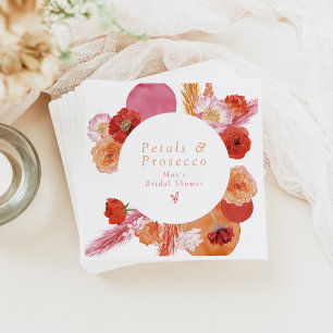 Serviette En Papier Pétales florales brillantes MAX et Fête des mariée