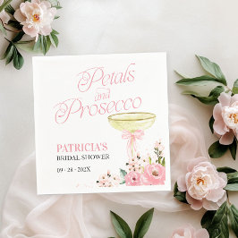 Serviette En Papier Pétales Florales De Bow Rose Et Fête des mariées D