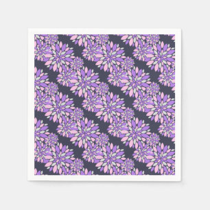 Serviette En Papier Pétales Magiques Fleurs violettes