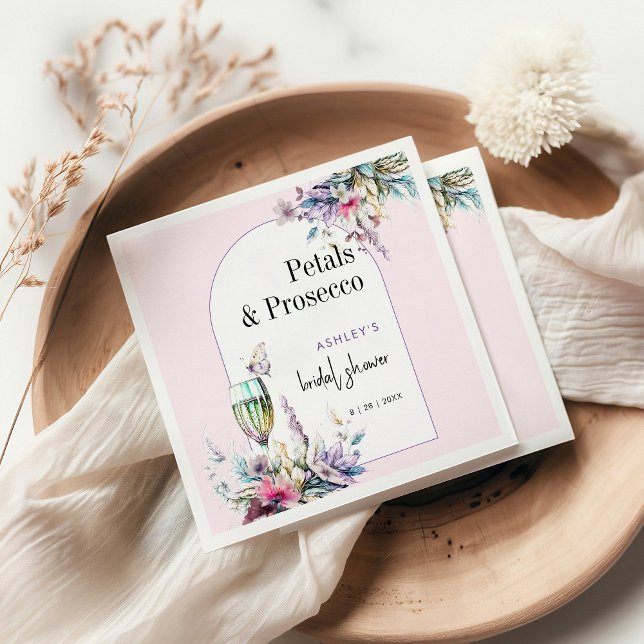Serviette En Papier Pétales & Prosecco Arche florale pour une Baby Sho (Créateur téléchargé)