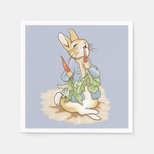 Serviette En Papier Peter le lapin mange une carotte