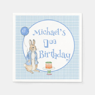 Serviette En Papier Peter Rabbit Bleu Un Premier Anniversaire