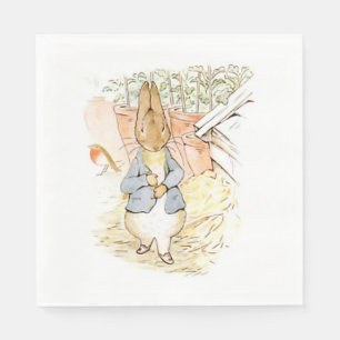 Serviette En Papier Peter Rabbit dans le jardin (par Beatrix Potter)