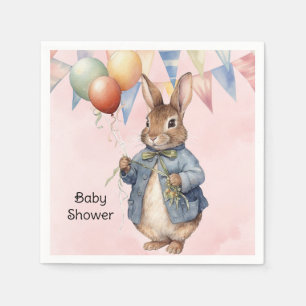 Serviette En Papier Peter Rabbit Watercolor Baby shower fille