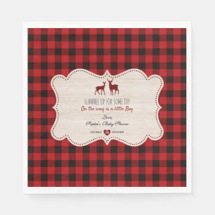 Serviette En Papier Petit Baby shower Chasseur de bûcheron doux
